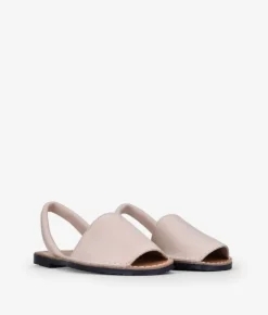 Clearance Bosanova Abarcas planas en piel beige