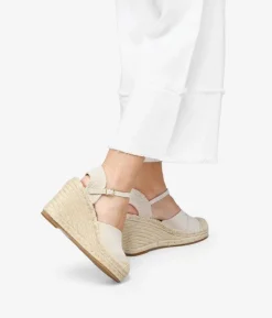 New Bosanova Alpargatas beige con cuña de esparto