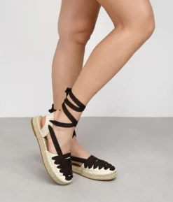 Sale Bosanova Alpargatas beige con tiras atadas
