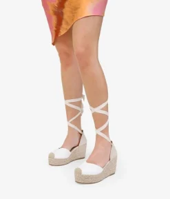 Discount Bosanova Alpargatas blancas con cuña de esparto