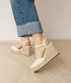 Discount Bosanova Alpargatas blancas con cuña de esparto