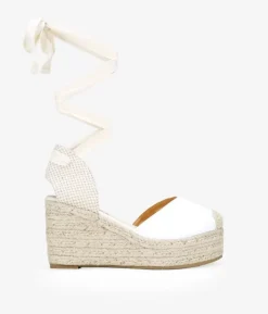 Discount Bosanova Alpargatas blancas con cuña de esparto