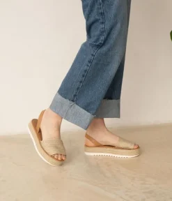 Discount Bosanova Alpargatas de esparto beige con plataforma