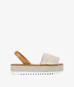 Discount Bosanova Alpargatas de esparto beige con plataforma
