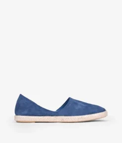 Outlet Bosanova Alpargatas en piel con esparto azul