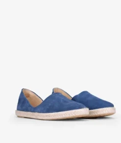 Outlet Bosanova Alpargatas en piel con esparto azul