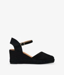 Clearance Bosanova Alpargatas negras con cuña de esparto