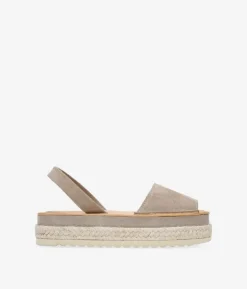 Clearance Bosanova Alpargatas piedra en piel con esparto