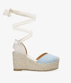 Outlet Bosanova Alpargatas tejanas con cordones y cuña de esparto