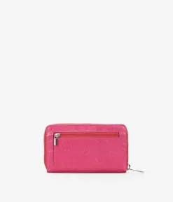 Best Bosanova Billetero de piel rectangular con flores rosa