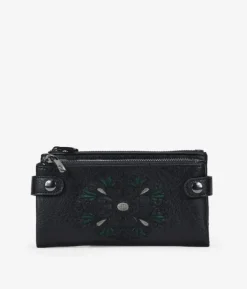 Clearance Bosanova Billetero grande negro con bordado
