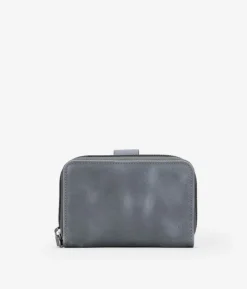 Clearance Bosanova Billetero gris en piel con flor de Barcelona