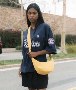 Discount Bosanova Bolso bandolera amarillo con bolsillos y cremallera
