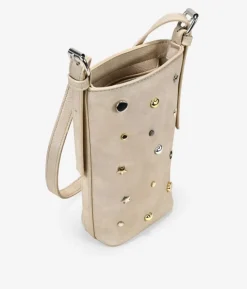 Sale Bosanova Bolso bandolera arena con apliques metálicos