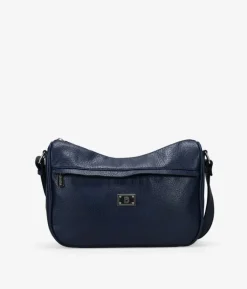 Discount Bosanova Bolso bandolera azul con bolsillo frontal y logo