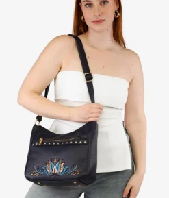 Discount Bosanova Bolso bandolera azul con bordado