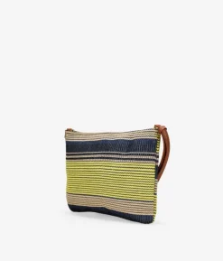 Discount Bosanova Bolso bandolera azul en rafia con cremallera