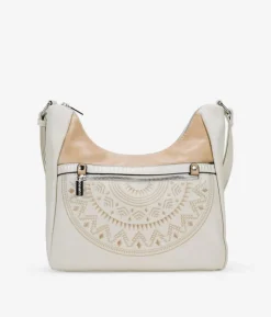 Discount Bosanova Bolso bandolera beige con bordado