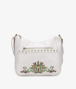 Outlet Bosanova Bolso bandolera beige con bordado