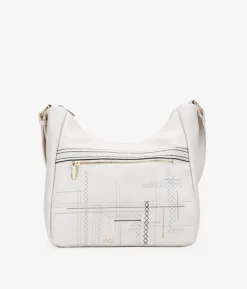Outlet Bosanova Bolso bandolera beige con bordado