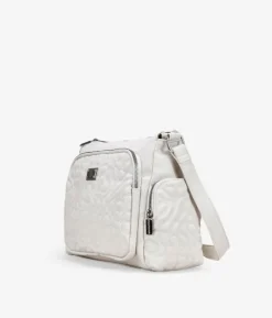 Clearance Bosanova Bolso bandolera beige con bolsillos y cremallera