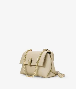 Outlet Bosanova Bolso bandolera beige con solapa