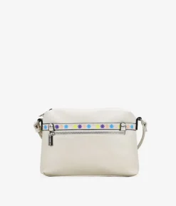 Discount Bosanova Bolso bandolera beige con doble cremallera