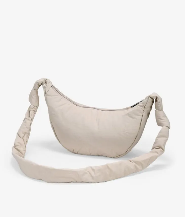 Best Bosanova Bolso bandolera beige redondeado con cremallera