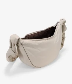 Best Bosanova Bolso bandolera beige redondeado con cremallera