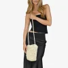 Outlet Bosanova Bolso bandolera cubo de rafia beige