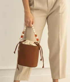 Discount Bosanova Bolso bandolera cuero con asa de piedras
