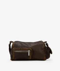 Online Bosanova Bolso bandolera cuero con bolsillos y cremallera