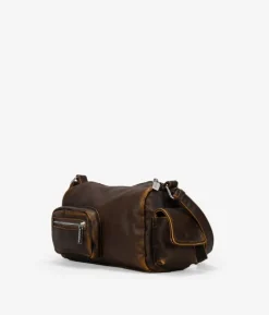 Online Bosanova Bolso bandolera cuero con bolsillos y cremallera