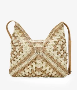 Clearance Bosanova Bolso bandolera de rafia bicolor