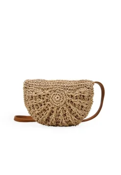 Clearance Bosanova Bolso bandolera de rafia tostado