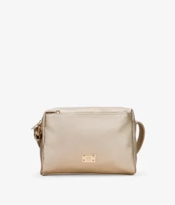 Discount Bosanova Bolso bandolera dorado con tres compartimentos