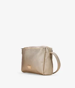 Discount Bosanova Bolso bandolera dorado con tres compartimentos