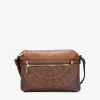 Outlet Bosanova Bolso bandolera marrón con doble cremallera