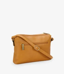 Outlet Bosanova Bolso bandolera marrón con bordado