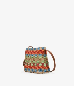Best Bosanova Bolso bandolera multicolor en rafia con cremallera