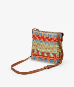 Best Bosanova Bolso bandolera multicolor en rafia con cremallera