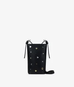 Online Bosanova Bolso bandolera negro con apliques metálicos