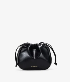 Online Bosanova Bolso bandolera negro con cierre fruncido
