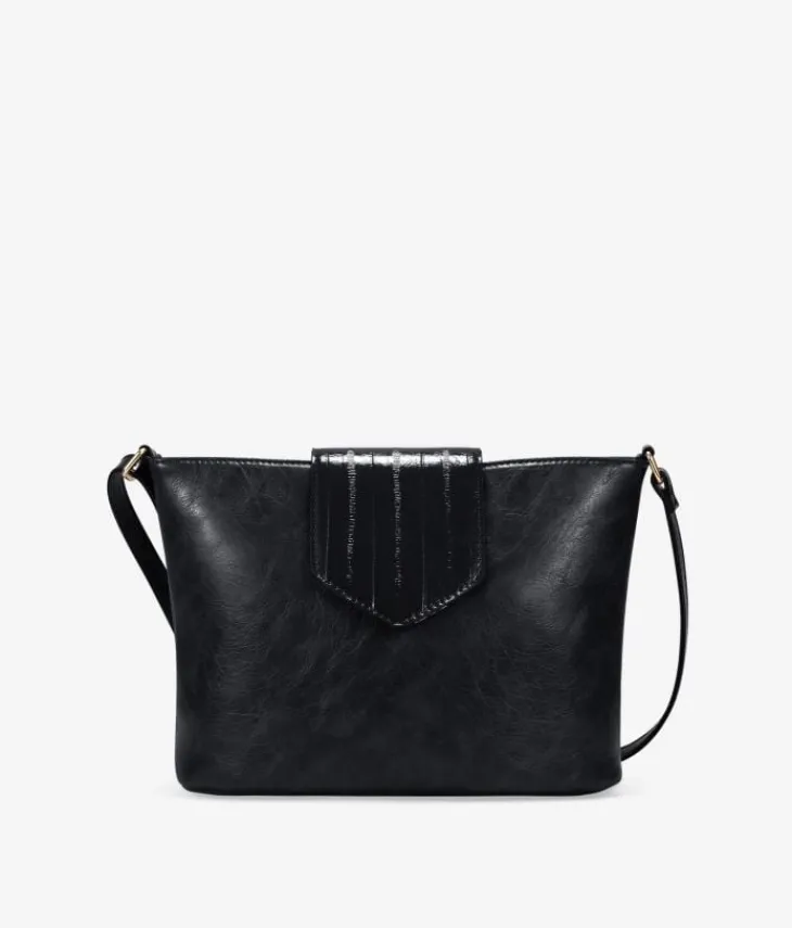Best Bosanova Bolso bandolera negro con solapa