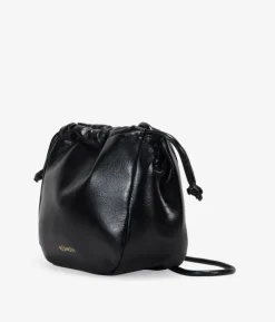 Online Bosanova Bolso bandolera negro con cierre fruncido