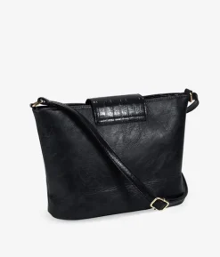 Best Bosanova Bolso bandolera negro con solapa