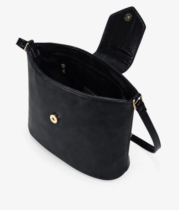 Best Bosanova Bolso bandolera negro con solapa