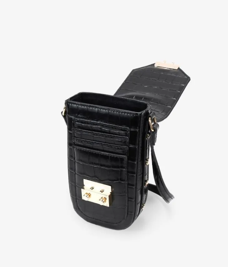 Best Bosanova Bolso bandolera negro para móvil con tarjetero