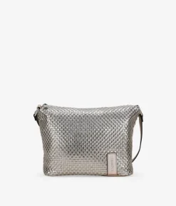 Online Bosanova Bolso bandolera plomo con trenzado