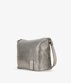 Online Bosanova Bolso bandolera plomo con trenzado
